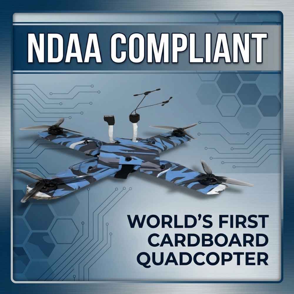 NDAA Compliant Cardboard Drone Quadcopter